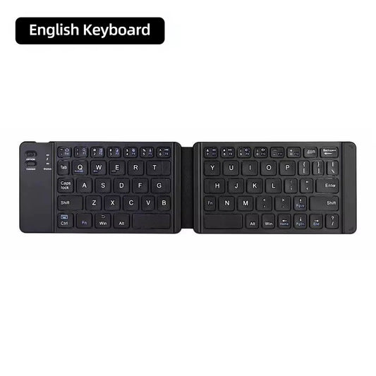 Foldable Bluetooth Keyboard with Touchpad Mini Wireless Keyboard Rechargable Keyboard for IOS Android Windows Tablet Notebook